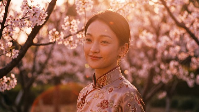 萝莉岛传媒古风美人旗袍写真拍摄花絮